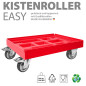 Preview: KISTENROLLER EASY 600x400 RAL 3000 rot